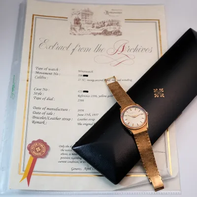 Vintage Patek Philippe Calatrava 2586 Gold Bracelet