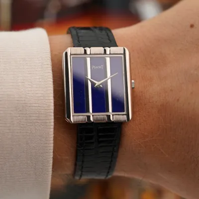 Vintage Piaget Polo 8163 Whitegold Lapis Lazuli