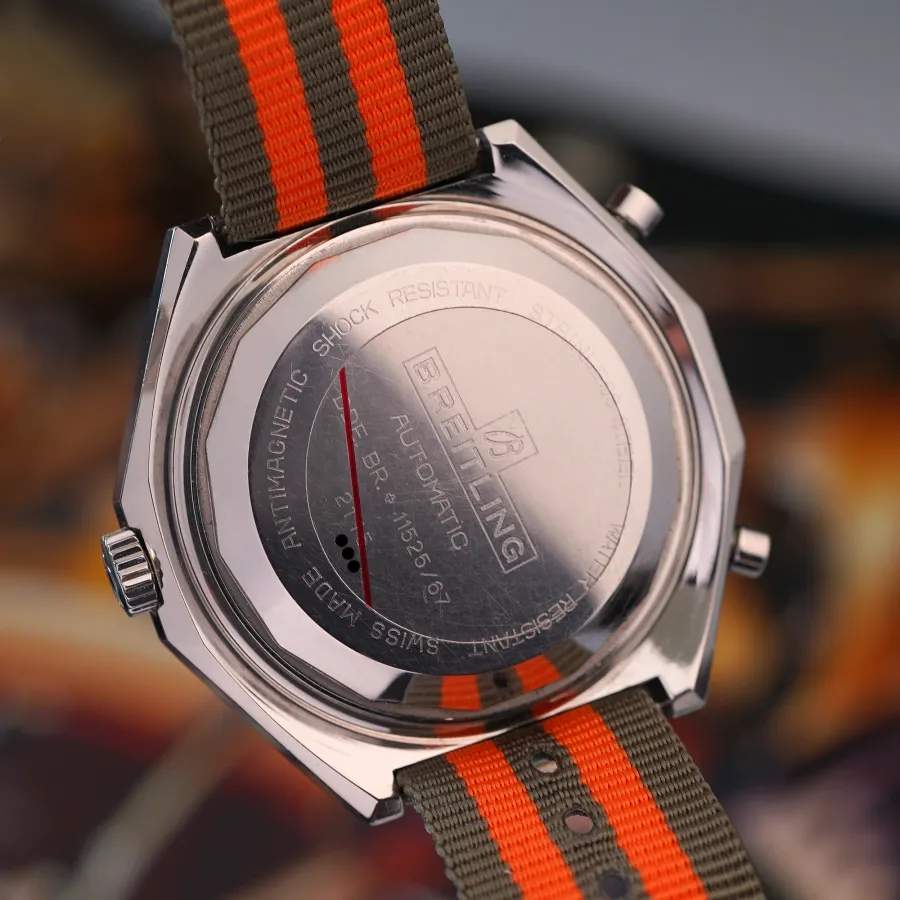Breitling Chrono-Matic GMT 2115 Box and Papers - intact engravings on the back