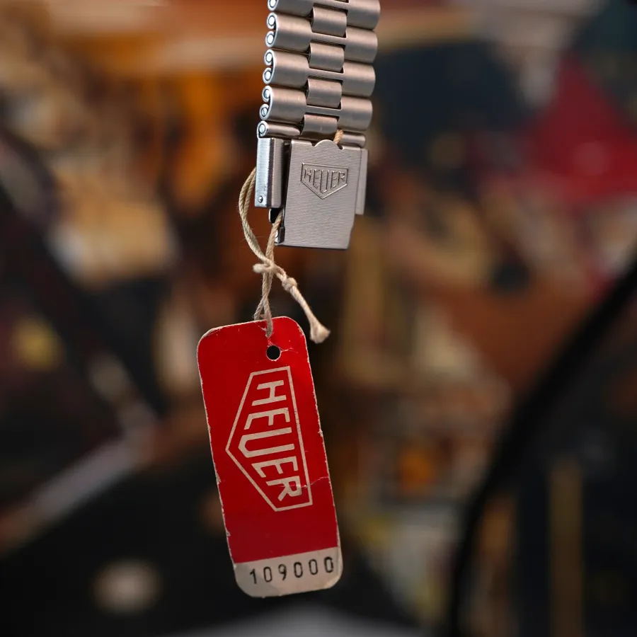 Heuer Monaco 1133B Blue - Steve McQueen - original Heuer hang tag