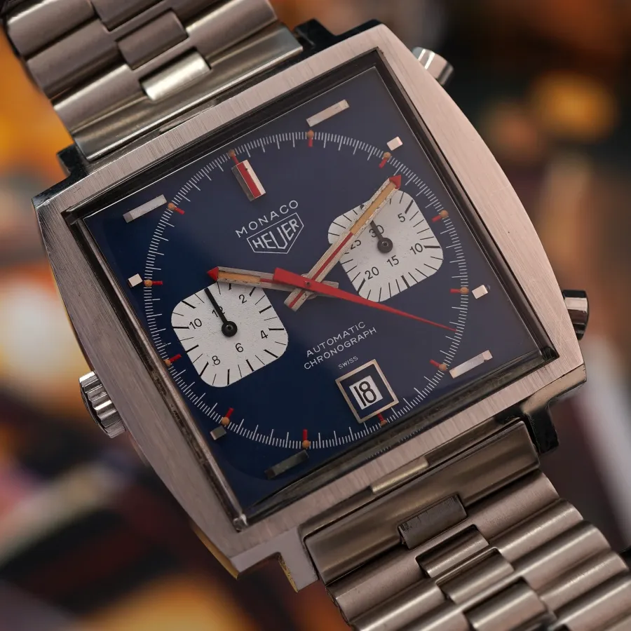 Heuer Monaco 1133B Blue - Steve McQueen - square case