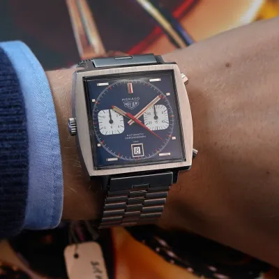 Vintage Heuer Monaco 1133B Blue - Steve McQueen