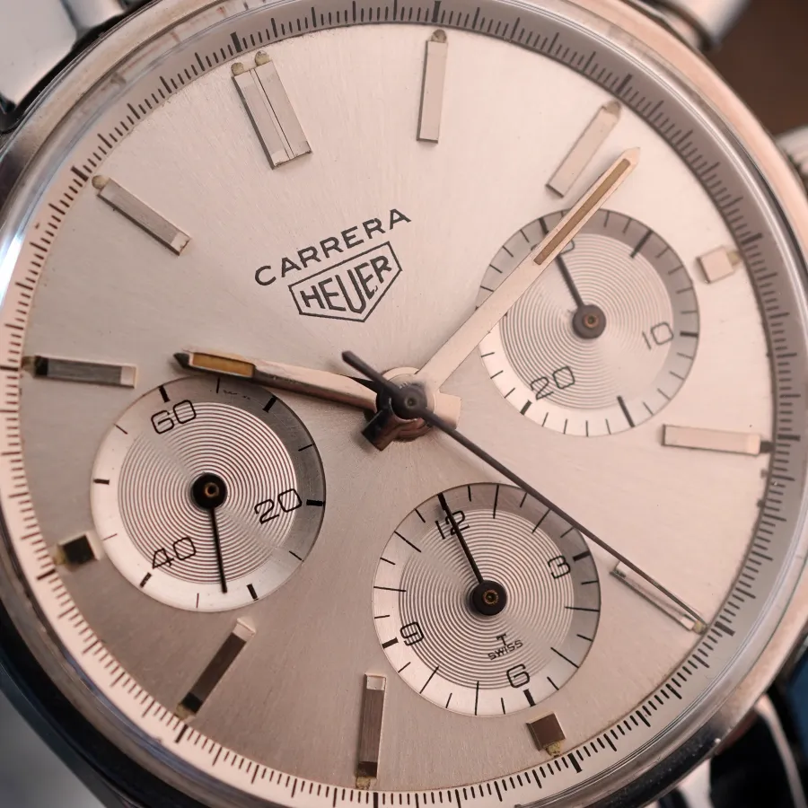 Heuer Carrera 2447 S - flawless silver dial