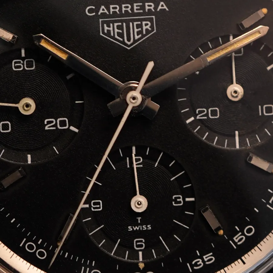 Heuer Carrera 2447 NT - sought-after black dial with three sub-registers