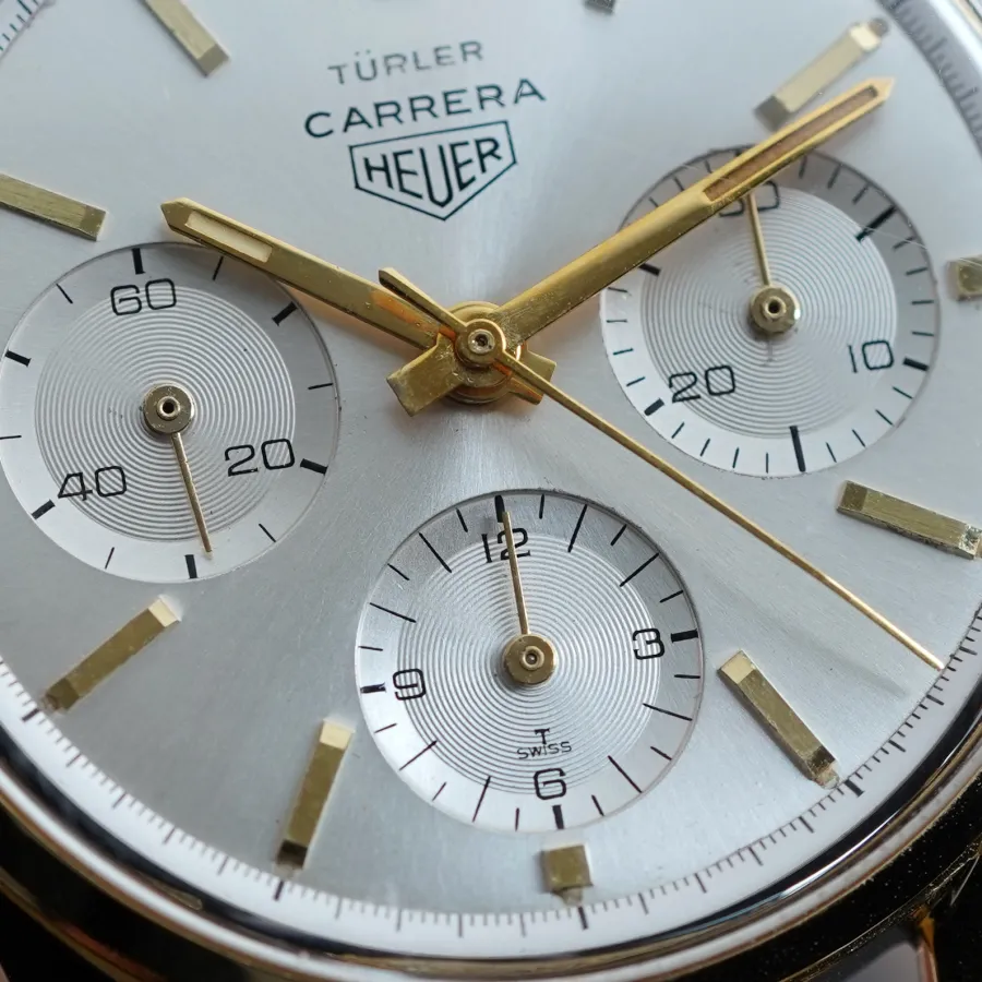 Heuer Carrera 2456 S Türler - saubere Hilfszifferblätter