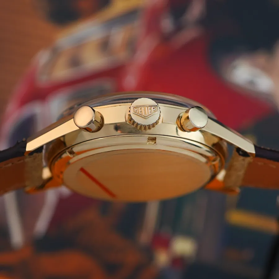 Heuer Carrera 2456 S Türler - Heuer Krone und Chrono-Drücker