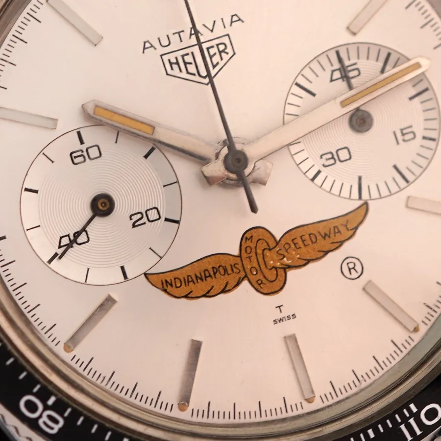 Heuer Autavia 3646 Indianapolis - Indianapolis Motor Speedway logo on the dial