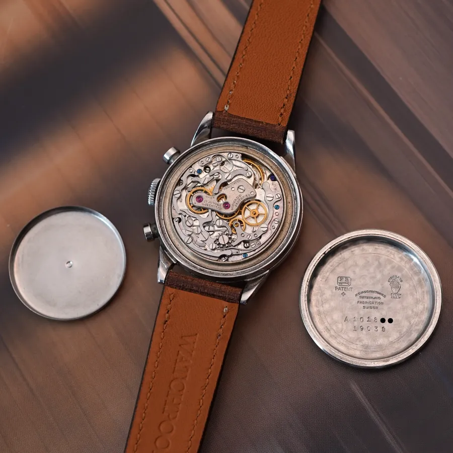 Movado M95 Chronograph 19038 - Borgel Case - legendary caliber M95 by Movado