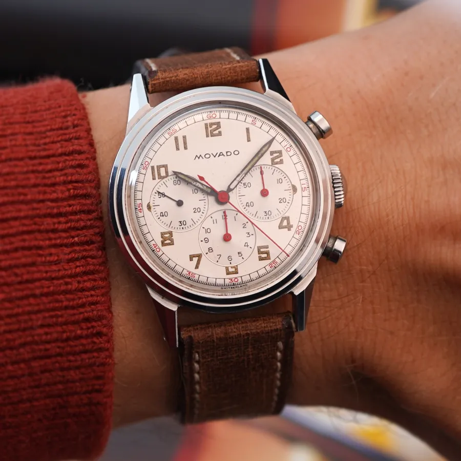 Movado M95 Chronograph 19038 - Borgel Case - a collector's chronograph that unites elegance, technical mastery and historical significance