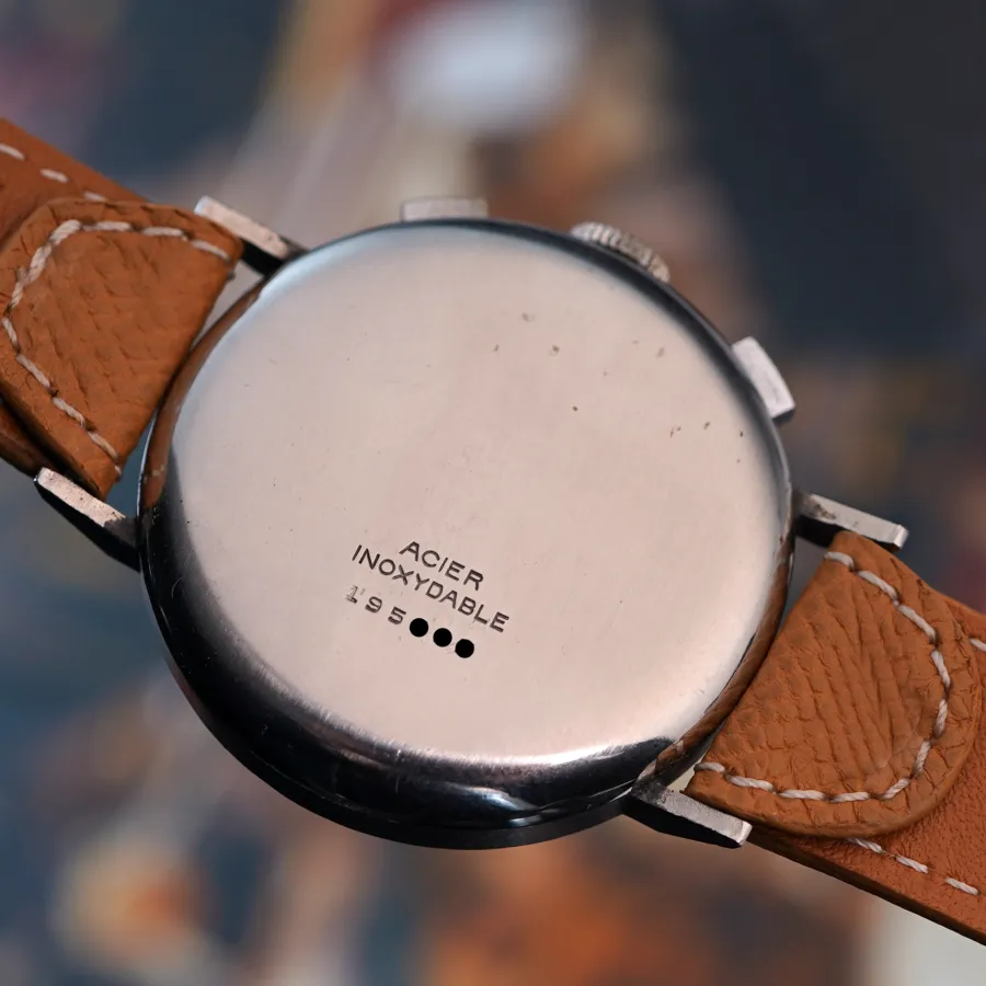 Niga Chronograph Copper Gilt Dial - tiefe Gravuren auf dem Boden
