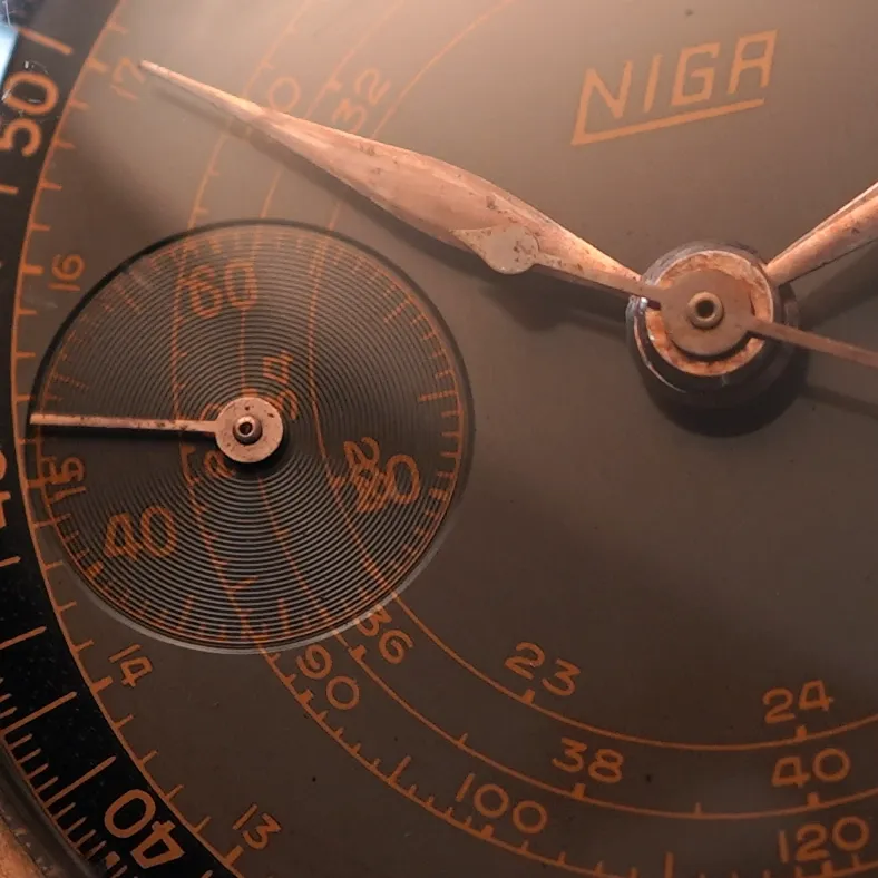 Niga Chronograph Copper Gilt Dial - Hilfszifferblatt mit laufender Sekunde