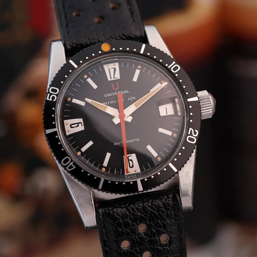 Universal Genève Polerouter Sub 869109/01 Unpolished - greatly preserved, unpolished case with intact profile
