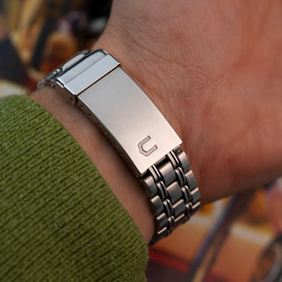 Universal Genève Compax 885103/02 Nina Rindt - MK2 - originales Edelstahl-Armband
