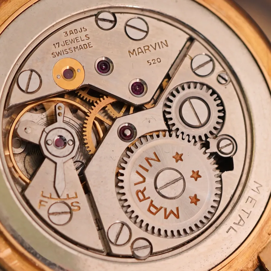 Marvin Time-Only - Purple Enamel Pink Gold - manual wind movement Marvin 520