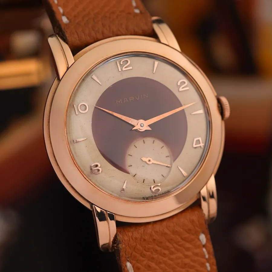 Marvin Time-Only - Purple Enamel Pink Gold - 18k pink gold case