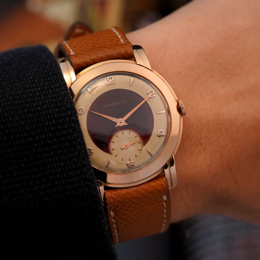 Marvin Time-Only - Purple Enamel Pink Gold - perfect unit of exceptional craftsmanship and individual design