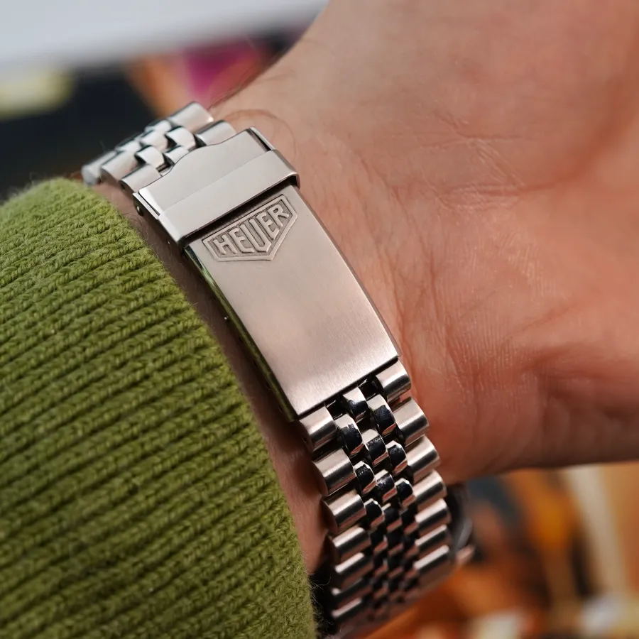 Heuer Autavia 11063 MH - original Heuer stainless steel bracelet