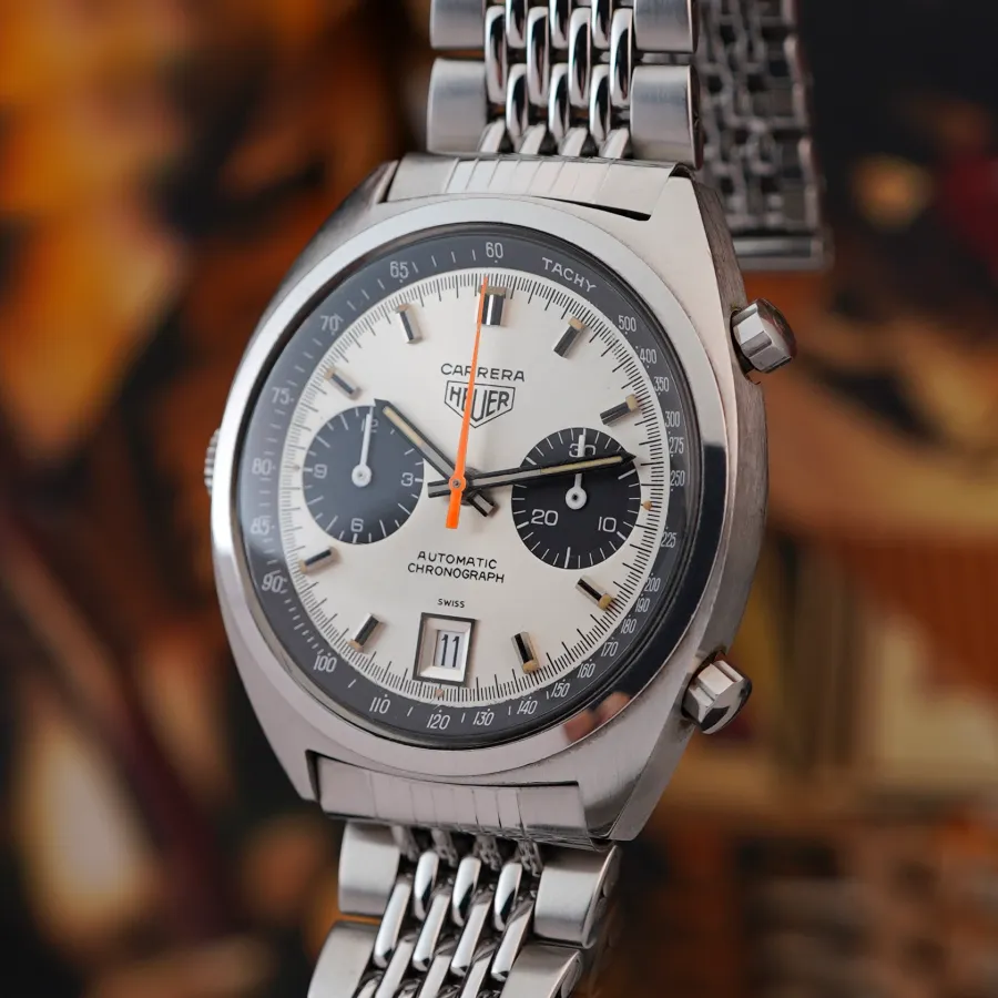 Heuer Carrera 1153 S - Caliber 11 - Kissengehäuse in hervorragendem Zustand