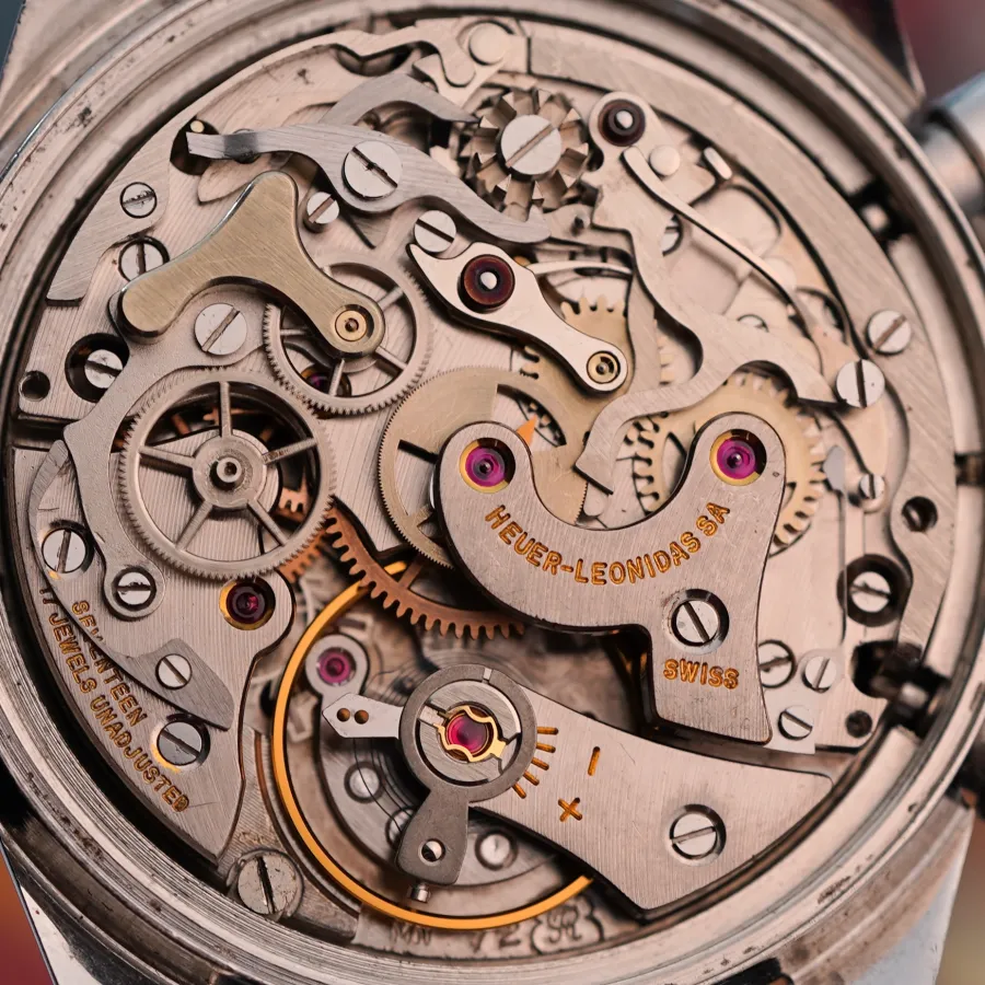 Heuer Carrera 2447 N Silver Print - Valjoux 72