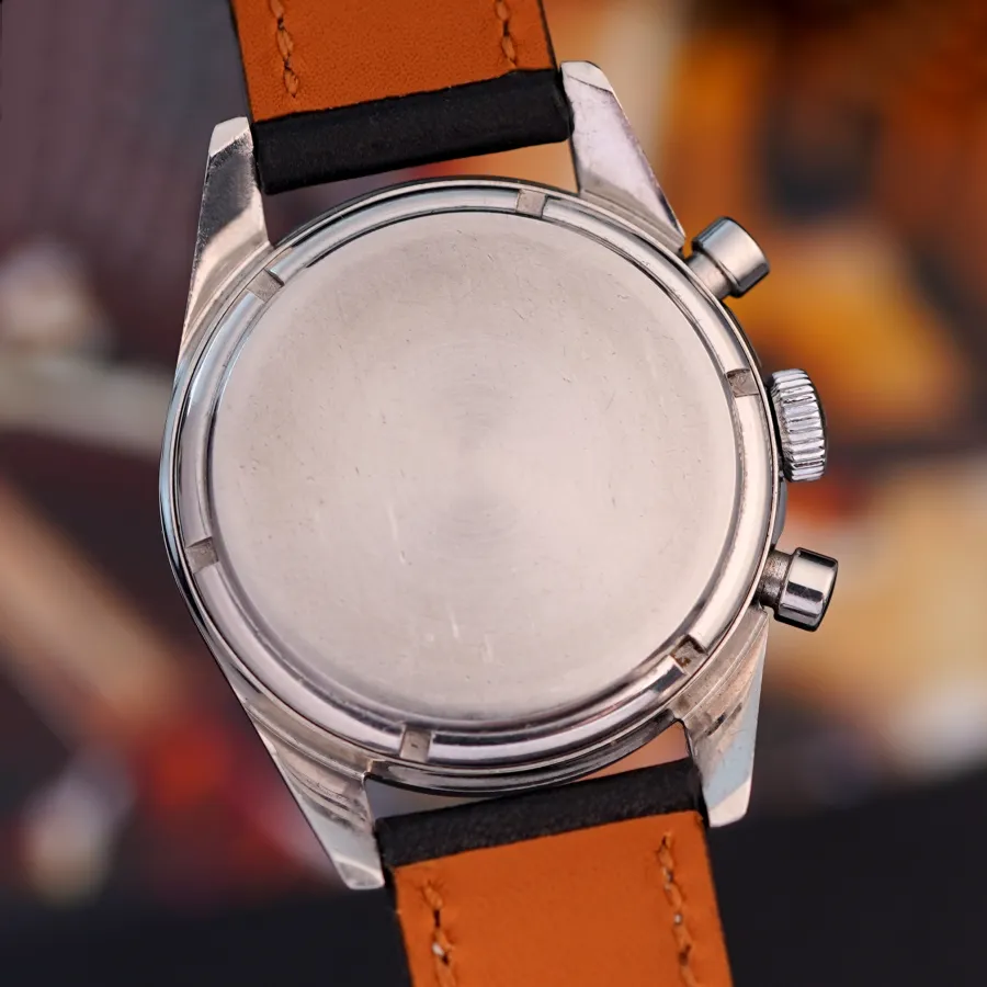Heuer Carrera 2447 N Silver Print - verschraubter Boden