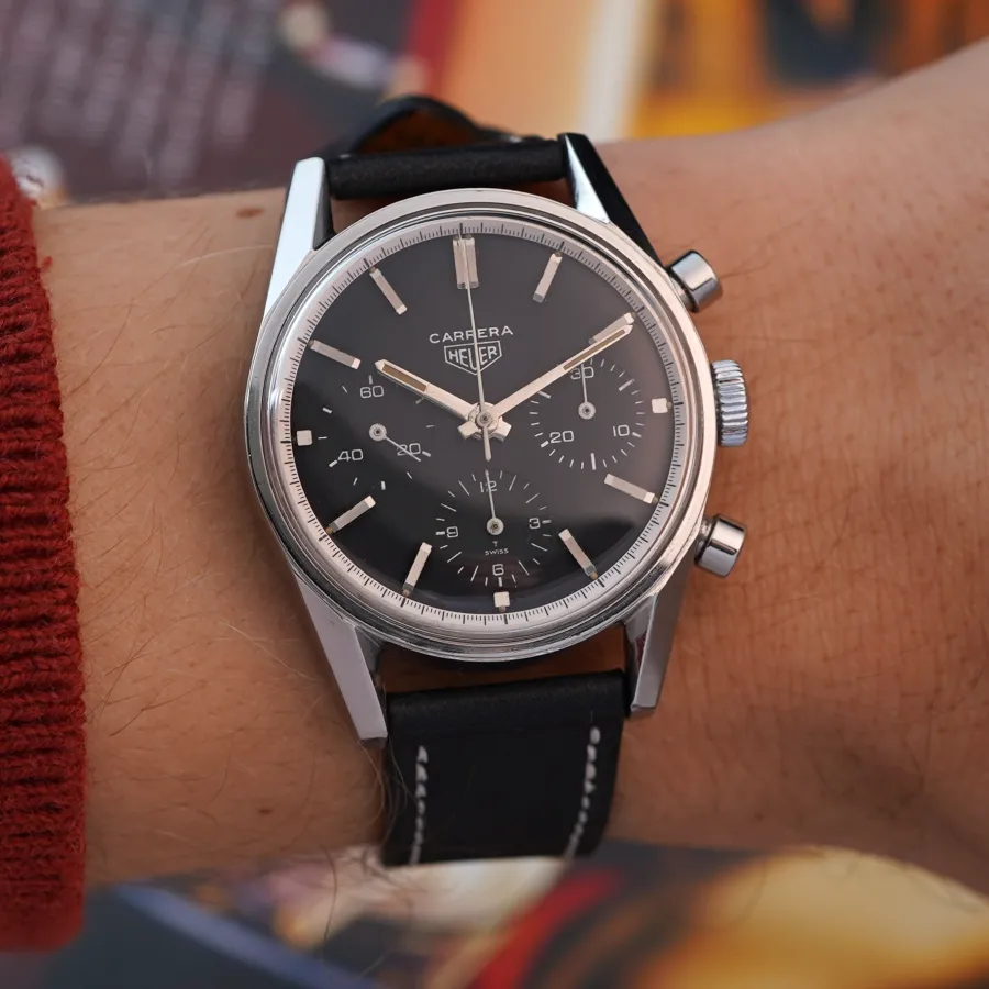 Heuer Carrera 2447 N Silver Print - puristischer Racing-Chronograph