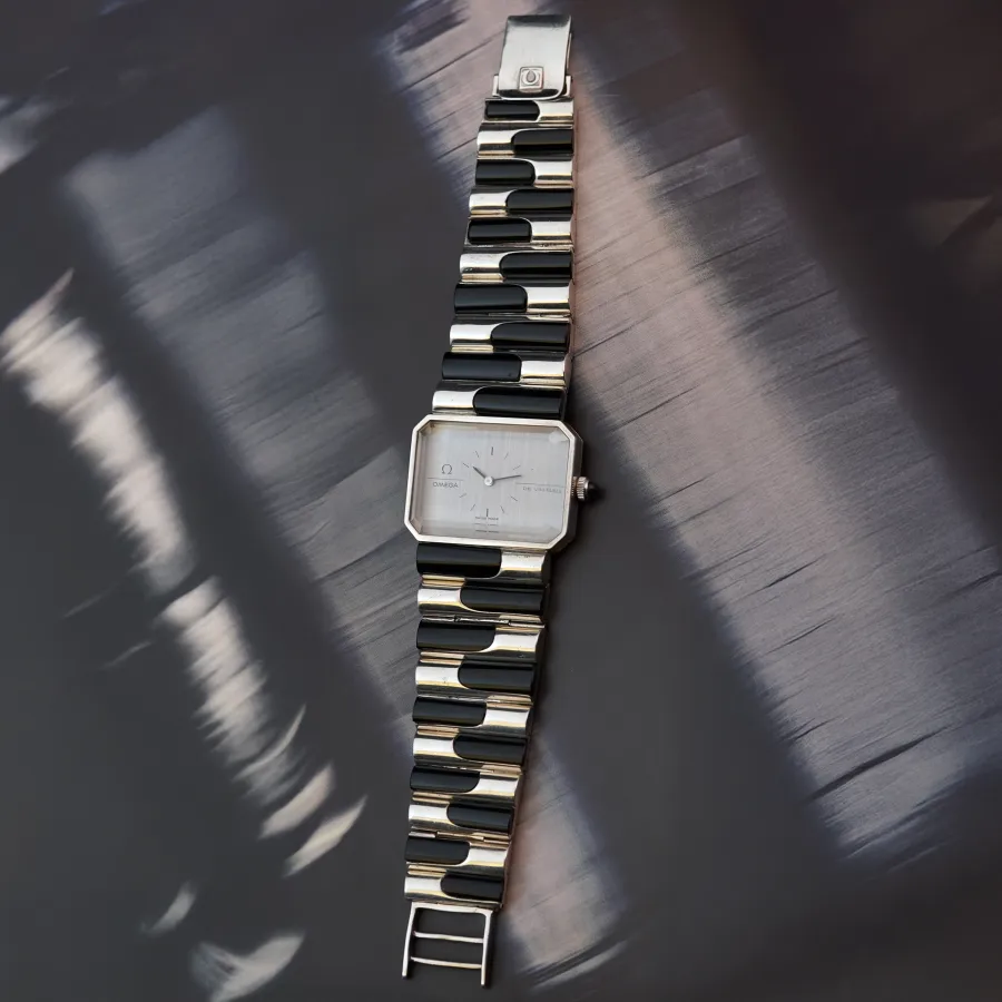 Omega DeVille 8272 Jeux d'Argent Emerald "Grima" - original silver bracelet with black inlays