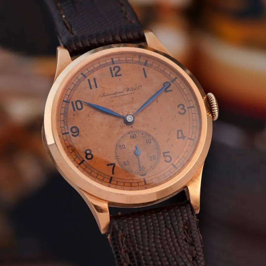 IWC Calatrava Cal. 83 - Pink on Pink Two Tone - rotgold-farbenes Zifferblatt mit atemberaubender Patina