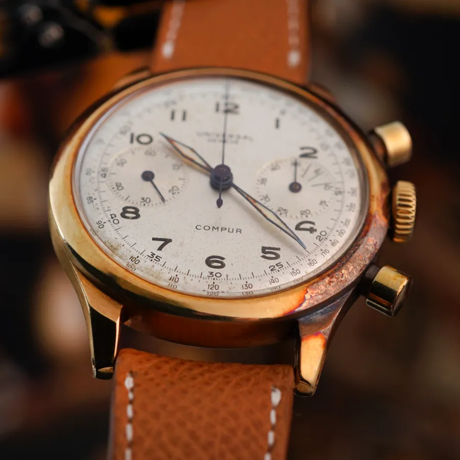 Universal Genève Compur 12482 Spillman Gold - oxidation