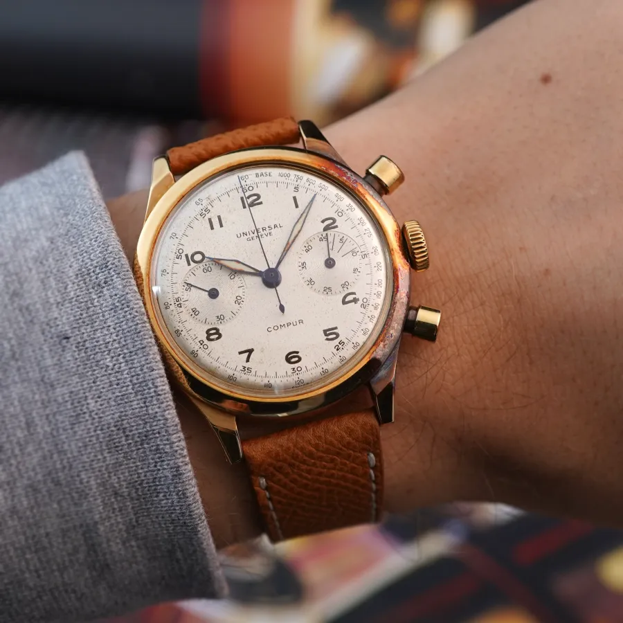 Universal Genève Compur 12482 Spillman Gold - impressive vintage look on the wrist
