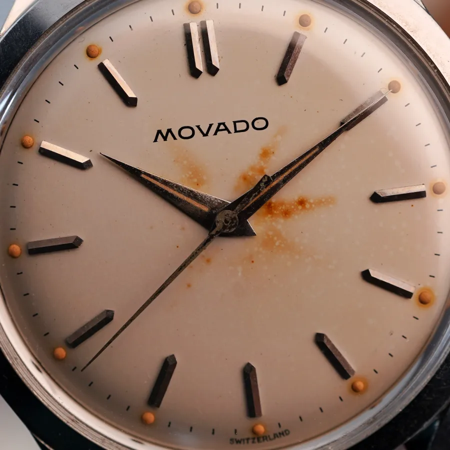 Movado 18241 FB Francois Borgel Case - original dial with authentic patina
