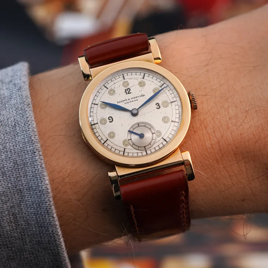 Baume & Mercier Time Only 18k Gold - Flexible Lugs - ausgefallenes Aussehen am Handgelenk