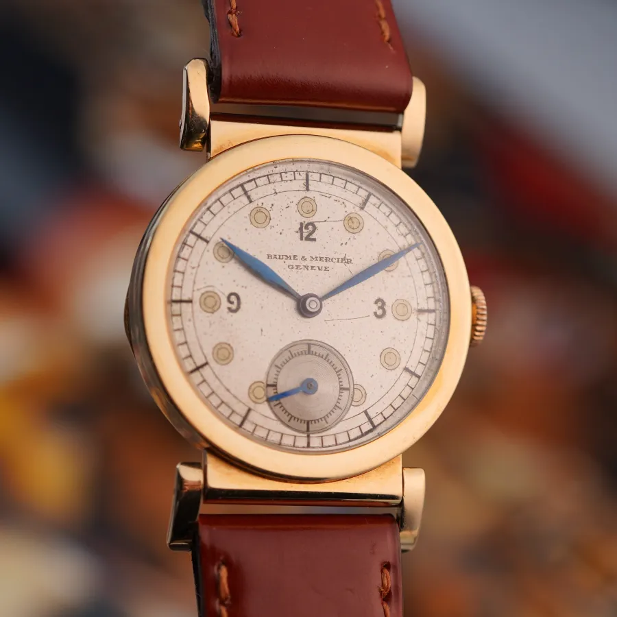 Baume & Mercier Time Only 18k Gold - Flexible Lugs - 18k Gelbgold-Gehäuse mit exotischen flexiblen Bandanstößen