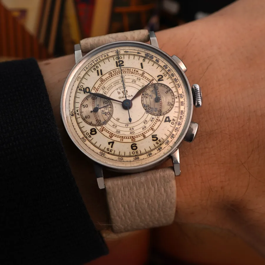 Omega Chronograph CK2393 Two-Tone Dial - 90 years old vintage chronograph