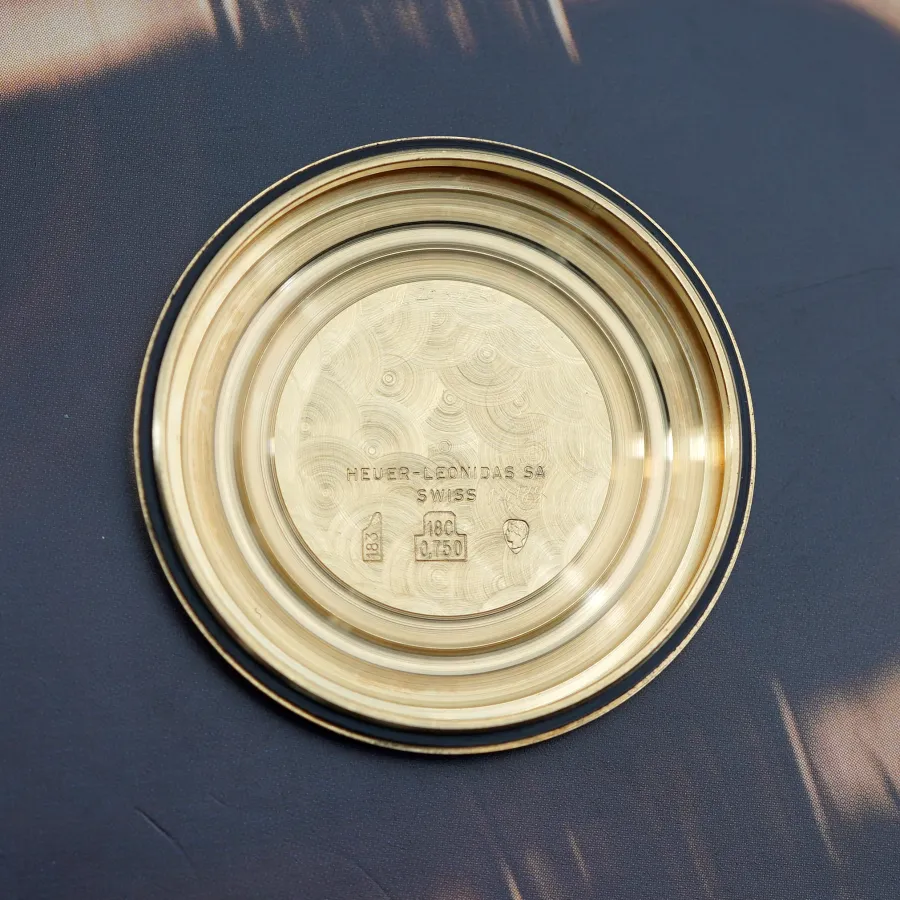 Heuer Carrera 1158 CH - Box - gold hallmarks inside the back