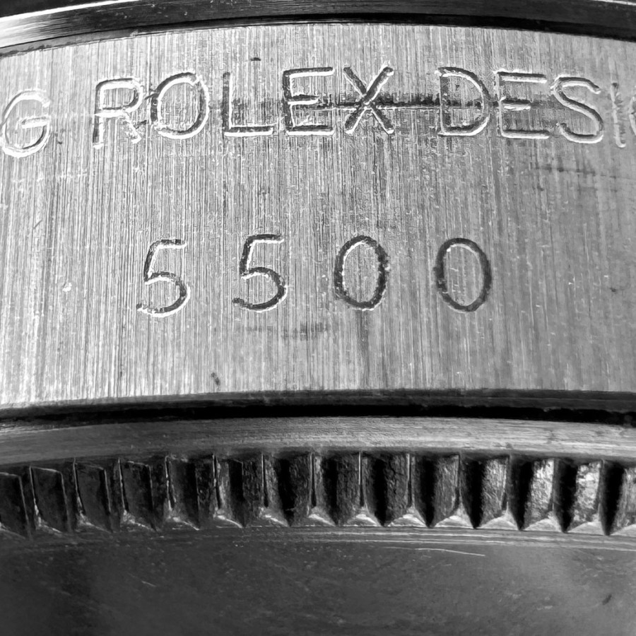 Rolex Air-King 5500 ADWOC - Referenz 5500 zwischen den Bandanstößen