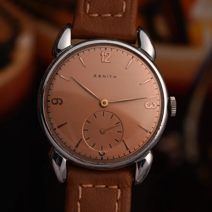 Zenith 1950s Dresswatch - Salmon Dial - zeitlose Eleganz kombiniert mit seltenem Zifferblatt
