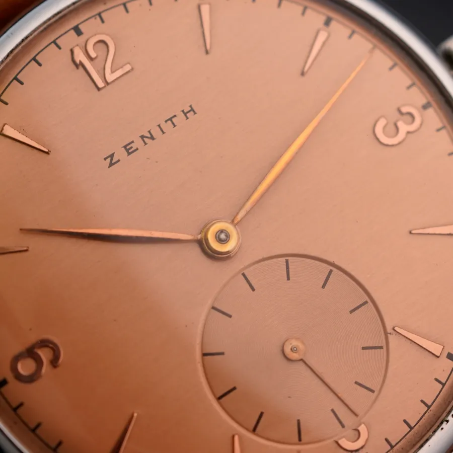 Zenith 1950s Dresswatch - Salmon Dial - lachsfarbene Zifferblatt in exzellentem Zustand