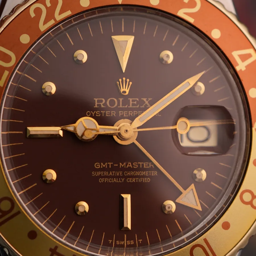 Rolex GMT Master 1675/3 Root Beer - beautifully preserved dial in root beer colors