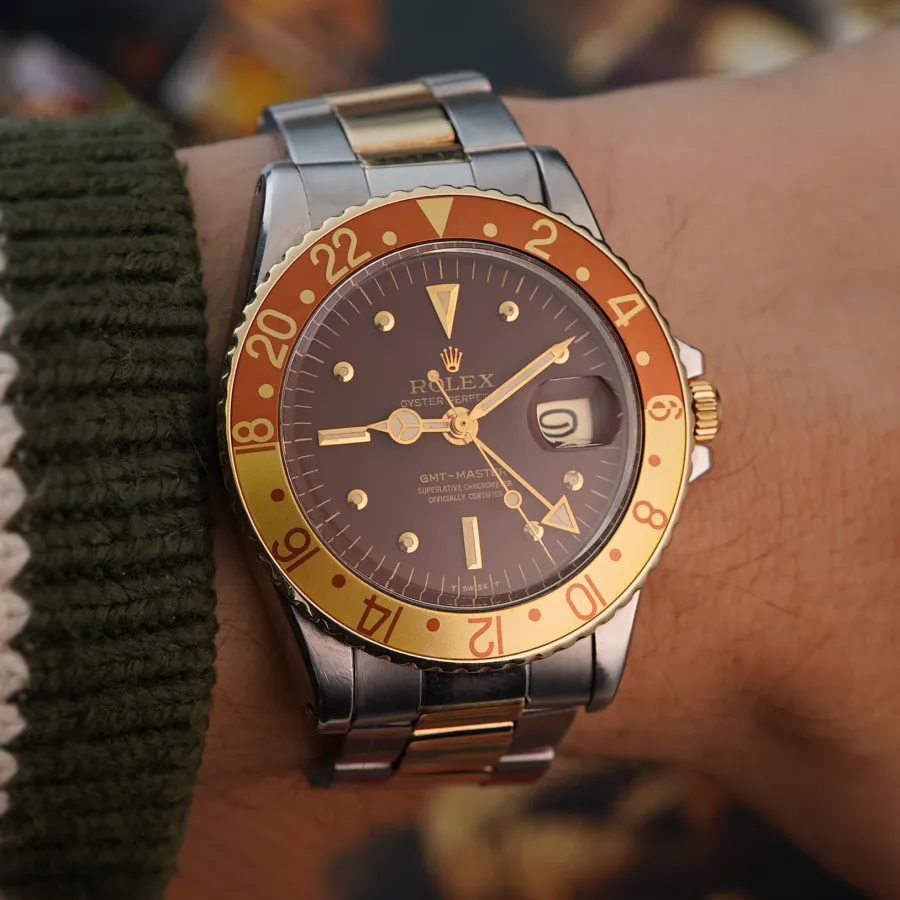 Rolex GMT Master 1675/3 Root Beer - warm harmonious look on the wrist