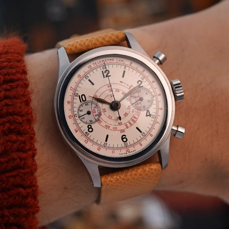 Valjoux Flieger Chronograph Caliber 22 - 38mm - 1940s flieger chronograph