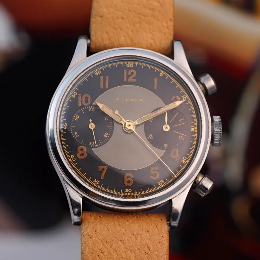 Eterna Chronograph 5347 Two-Tone Dial - ultra seltener Chronograph aus den 40er / 50er Jahren