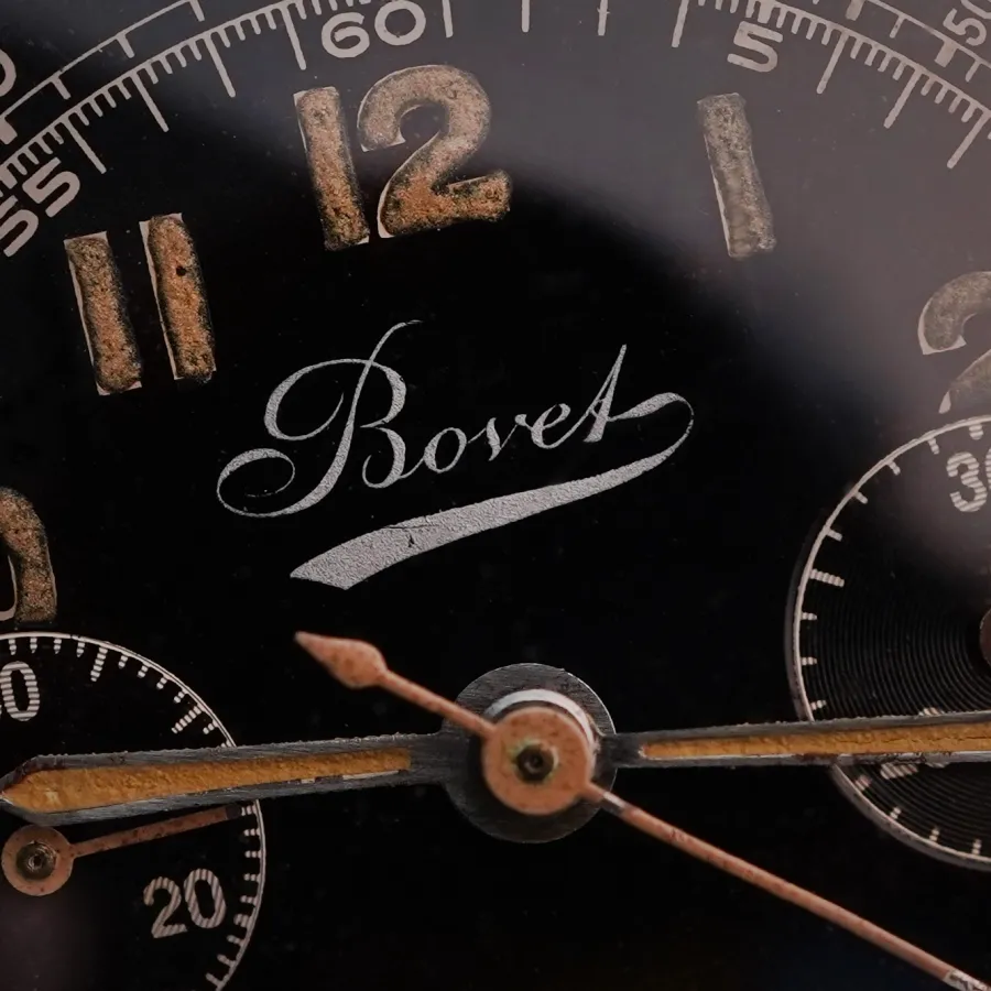 Bovet Mono-Rattrapante 5347 Black Galvanic Dial - black galvanic dial with original radium lume