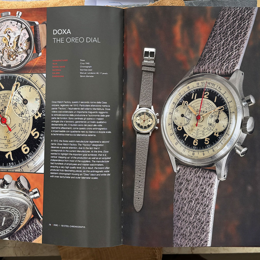 Doxa Chronograph Exotic Two-Tone Dial - published in the FERO book