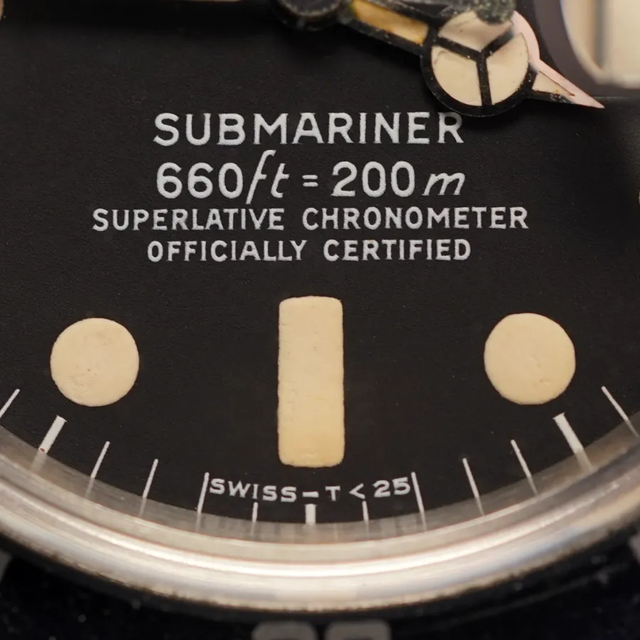 Rolex Submariner 1680 White - beautiful vanilla patina in the lume