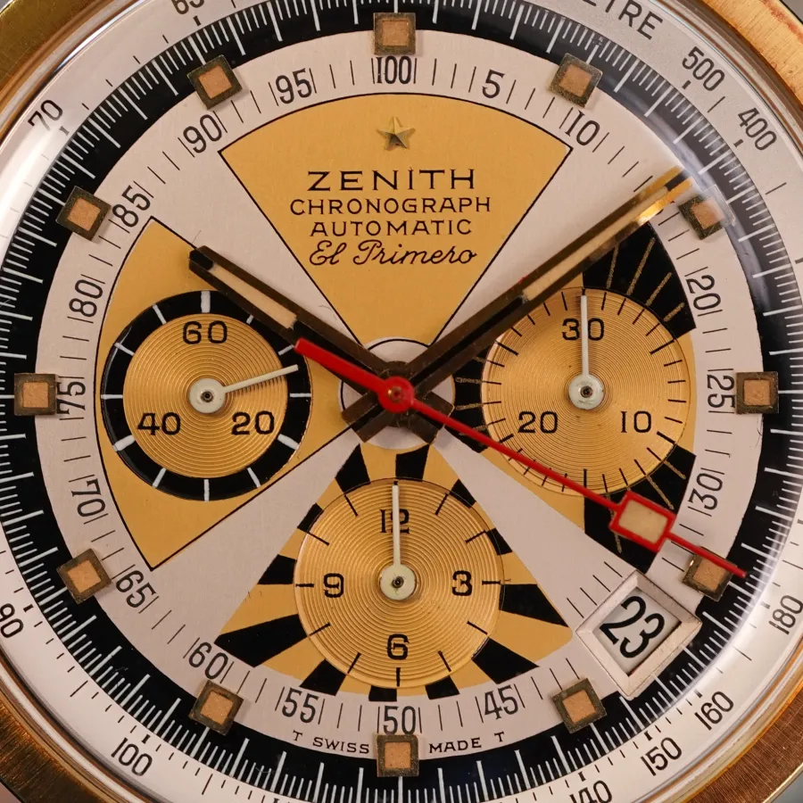 Zenith El Primero G383 Poker Chip - fantastischer Zustand des Zifferblatts