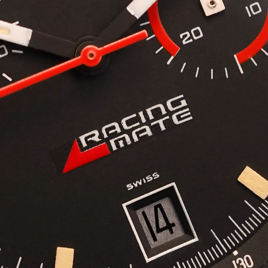 Heuer Monza 150.501 Racing Mate NOS - racing mate logo at 6 o'clock