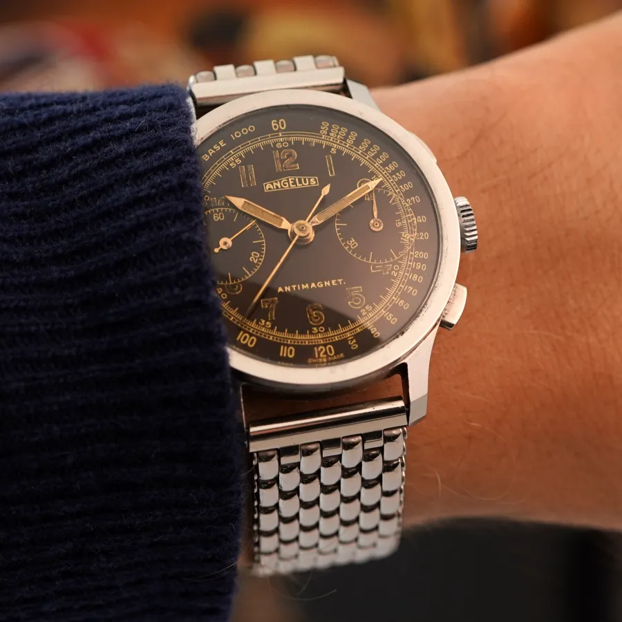 Angelus Flieger-Chronograph Tropical Dial - eine Vintage-Ausstrahlung, die leidenschaftliche Sammler suchen