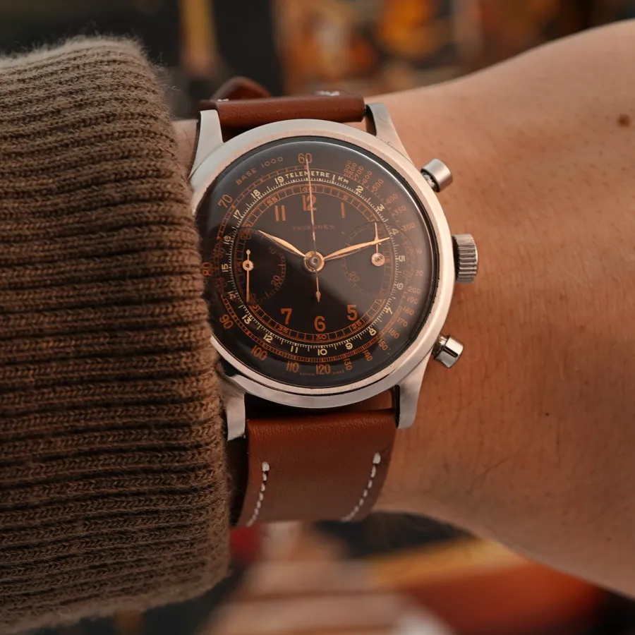 Tavannes Chronograph Exotic Dial - 38mm Clamshell Case - markante Präsenz am Handgelenk