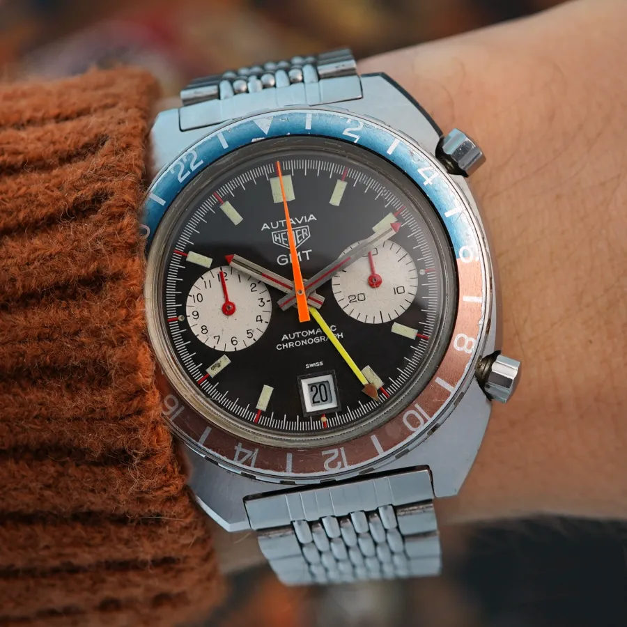 Heuer Autavia 1163 GMT - Faded Bezel
