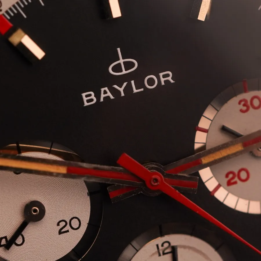 Baylor Chronograph 4329 - perfect matte black finish, signed with Baylor logo